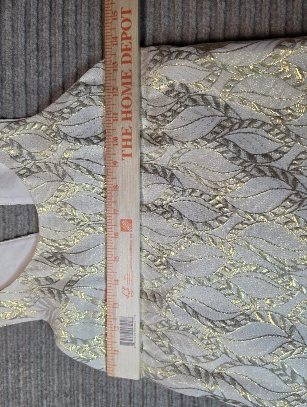 Lilly Pulitzer Marquette Shift Dress Gold Metallic Silk Leaf Jacquard Fringe XS